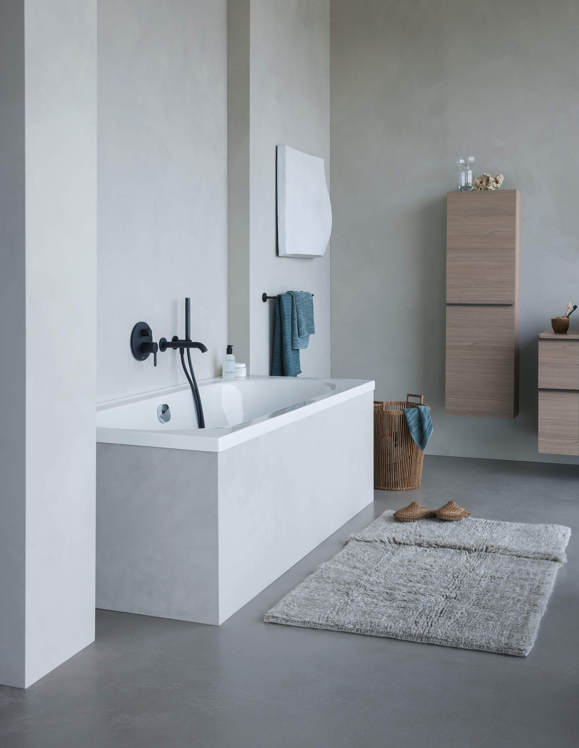 Barrier-free bathroom with height toilet
